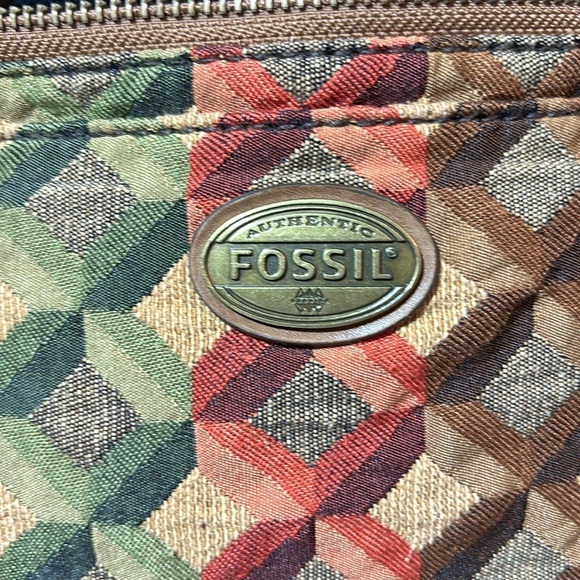 FOSSIL EXPLORER Tapestry Vintage Crossbody Shoulder Bag Tote - Picture 5 of 14